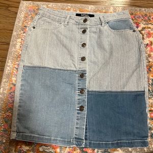 Buffalo Denim Button Skirt